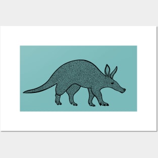 Aardvark - hand drawn detailed animal design Posters and Art